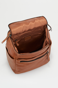 Alba Leather I-pad Square Backpack