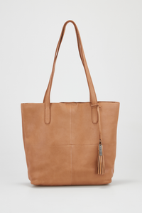 Alba Leather Unlined Shopper Bag