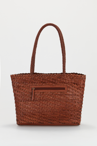 Brie Weave Leather Tote Bag