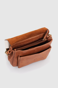 Pia Leather Flapover Bag