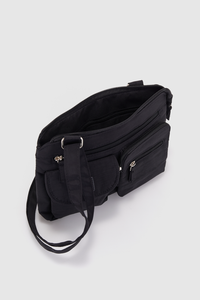 Flap Zip Pocket Crossbody Bag