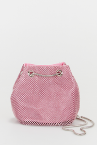 Poppy Diamante Bucket Clutch Bag