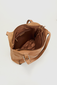 Maya Leather Buckle Tote Bag