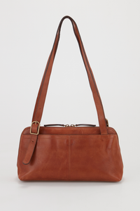 Maya Leather Ziptop Bag
