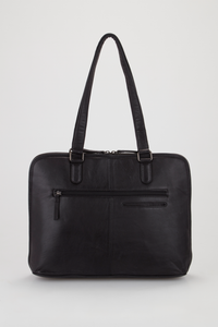 Maya Leather Slim Work Tote Bag