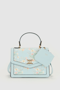 Floral Top Handle Bag
